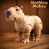 Capybara Articulated figure, Print-In-Place Body, Snap-Fit Head, Cute Flexi image
