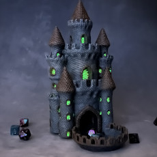 Picture of print of FREE! Knitted Castle Dice Tower - SUPPORT FREE!