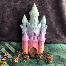 Picture of print of FREE! Knitted Castle Dice Tower - SUPPORT FREE!