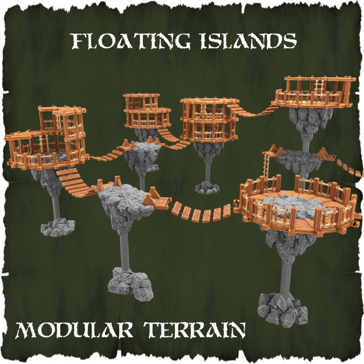 Floating Islands - TABLETOP TERRAIN DND RPG SCATTER's Cover