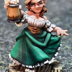 Picture of print of Tavern Wench Halfling - Brie the Halfling bar girl