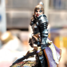 Picture of print of Ester Sunwalker [PRE-SUPPORTED] Female Paladin Cleric 32mm