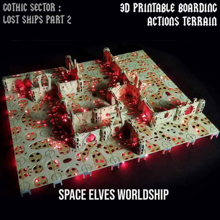Space Elves Worldship - A boarding action terrain's Cover