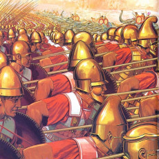 Picture of print of Set of 4 Macedonian  Phalanx infantry