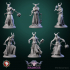 Eyeless humanoids set 6 miniatures 32mm pre-supported image