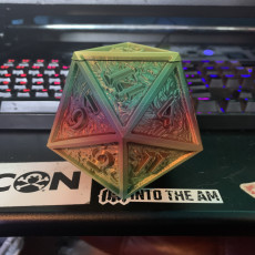 Picture of print of Adorned D20 Dice Vault - SUPPORT FREE!
