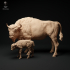 European Bison Cow and Calf image