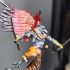 Tengu Bird Folk Lord Landing / Winged Avian / Raven Humanoid / Heavenly Samurai Warrior / Blade Master / Bird Folk / Japanese Mythology print image
