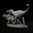 Gorgosaurus vs Styracosaurus 1-35 scale pre-supported dinosaur image
