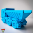 THREE-AXLE DUMPER TRUCK WITH WORKABLE DUMPER - PRINT IN PLACE image