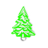 FESTIVE CHRISTMASS TREE KEYCHAIN / EARRINGS / NECKLACE image