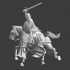 Mounted Crusader Knight - fighting with sword image