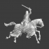 Mounted Crusader Knight - fighting with sword image