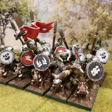 Picture of print of Mounted Orcs with spears - Highlands Miniatures