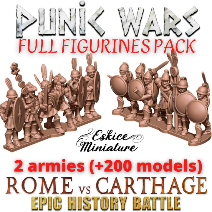 Punic War, Rome VS Carthage - FULL FIGURINES PACK (+ 200 models)'s Cover