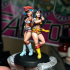 The Lovely Angels - Dirty Pair - 32mm Miniature FREE print image