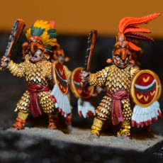 Picture of print of Aztec Eagle Warriors