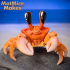 Ghost Crab, articulated cute figure, print-in-place image