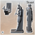 Egyptian Goddess Bastet Statue Standing (1) - Canyon Sandy Landscape 28mm 15mm RPG DND Nomad Desertland African image