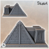 Egyptian Pyramid with Monumental Platform Entrance (2) - Canyon Sandy Landscape 28mm 15mm RPG DND Nomad Desertland African image