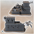 Desert house with palm trees and staircase to roof (6) - Canyon Sandy Landscape 28mm 15mm RPG DND Nomad Desertland African image