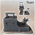 Desert house with wooden roof shelter and palm trees (8) - Canyon Sandy Landscape 28mm 15mm RPG DND Nomad Desertland African image
