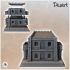 Large Egyptian building with crenellated roof and double balconies (17) - Canyon Sandy Landscape 28mm 15mm RPG DND Nomad Desertland African image