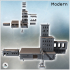 Modern industrial building with piping, large central tower, and flat roofs (15) - Modern WW2 WW1 World War Diaroma Wargaming RPG Mini Hobby image