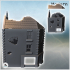 Corner ruin building with three-sided roof and ground-floor shop (14) - Modern WW2 WW1 World War Diaroma Wargaming RPG Mini Hobby image