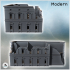 Baroque palace with pediments, flat roof and ruined section (27) - Modern WW2 WW1 World War Diaroma Wargaming RPG Mini Hobby image