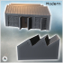 Factory with shed roof, three large reinforced wooden doors, and round windows (1) - Modern WW2 WW1 World War Diaroma Wargaming RPG Mini Hobby image