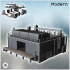 Modern industrial building with roof access ladder, brick walls, and loading platform (14) - Modern WW2 WW1 World War Diaroma Wargaming RPG Mini Hobby image
