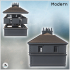 Modern multi-story building with tiled roof and multiple chimneys (17) - Modern WW2 WW1 World War Diaroma Wargaming RPG Mini Hobby image