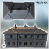 Modern multi-story building with tiled roof and multiple chimneys (17) - Modern WW2 WW1 World War Diaroma Wargaming RPG Mini Hobby image