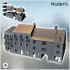 Set of European houses with balconies and arch (intact version) (1) - Modern WW2 WW1 World War Diaroma Wargaming RPG Mini Hobby image