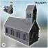 Brick church with multiple windows and a steeple (4) - Modern WW2 WW1 World War Diaroma Wargaming RPG Mini Hobby image