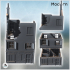 Modern two-story house with tiled roof and chimney (ruined version) (6) - Modern WW2 WW1 World War Diaroma Wargaming RPG Mini Hobby image