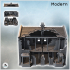 European houses with double bay windows and rear walls (ruined version) (7) - Modern WW2 WW1 World War Diaroma Wargaming RPG Mini Hobby image