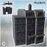 Large modern building in three parts with four floors and roof windows (36) - Modern WW2 WW1 World War Diaroma Wargaming RPG Mini Hobby image