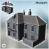 Commander's house with damaged walls, slate roof, and two chimneys (16) - Modern WW2 WW1 World War Diaroma Wargaming RPG Mini Hobby image