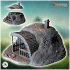 Hobbit house under ground with round door and rounded entrance awning (29) - Medieval Fantasy Magic Feudal Old Archaic Saga 28mm 15mm image