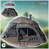 Hobbit house under ground with round door and rounded entrance awning (29) - Medieval Fantasy Magic Feudal Old Archaic Saga 28mm 15mm image