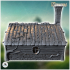 Round-door hobbit house with rounded roof and fireplace (16) - Medieval Fantasy Magic Feudal Old Archaic Saga 28mm 15mm image