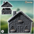Hobbit house with round door and upstairs window (17) - Medieval Fantasy Magic Feudal Old Archaic Saga 28mm 15mm image