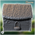 Hobbit house with round door and upstairs window (17) - Medieval Fantasy Magic Feudal Old Archaic Saga 28mm 15mm image