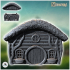 Hobbit house with sloping concave roof and round wooden door (18) - Medieval Fantasy Magic Feudal Old Archaic Saga 28mm 15mm image