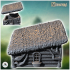 Hobbit house with sloping concave roof and round wooden door (18) - Medieval Fantasy Magic Feudal Old Archaic Saga 28mm 15mm image