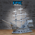 Dark Ship Calypso / Eldritch Sailing Vessel / Sinister Pirate Galleon / Ocean War Boat / Sea Warship / Maritime Commerce / Water Crew image