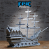 Dark Ship Calypso / Eldritch Sailing Vessel / Sinister Pirate Galleon / Ocean War Boat / Sea Warship / Maritime Commerce / Water Crew image