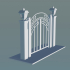 3D entrance iron gate image